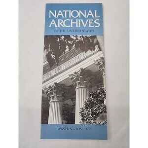 Vintage 1974 National Archives Of The United States Brochure Washington DC.